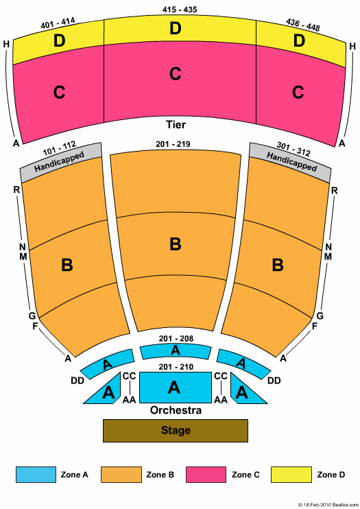 Tennessee Performing Arts Center Seating Chart